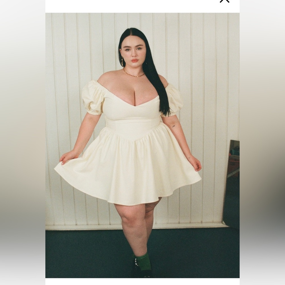 Fashion Brand Company Light Blue Off-Shoulder Mini Dress - Picture 3 of 16